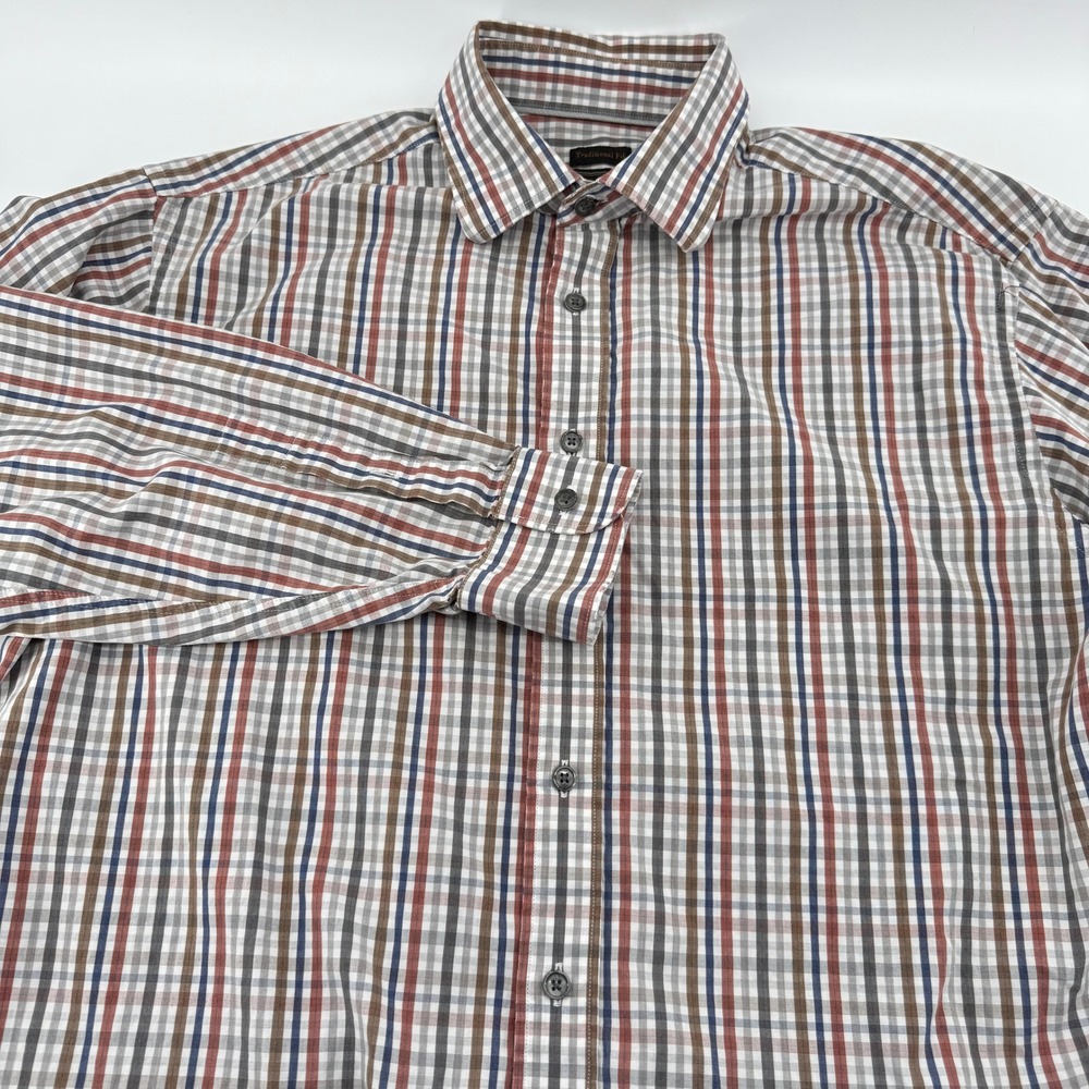 Jos. A. Bank Reserve Button Down Shirt Mens Medium Traditional‎ Fit Plaid Cotton